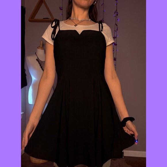 🦋 As U Wish Black Dress - 90s Style Dress - Picture 1 of 5